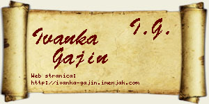 Ivanka Gajin vizit kartica